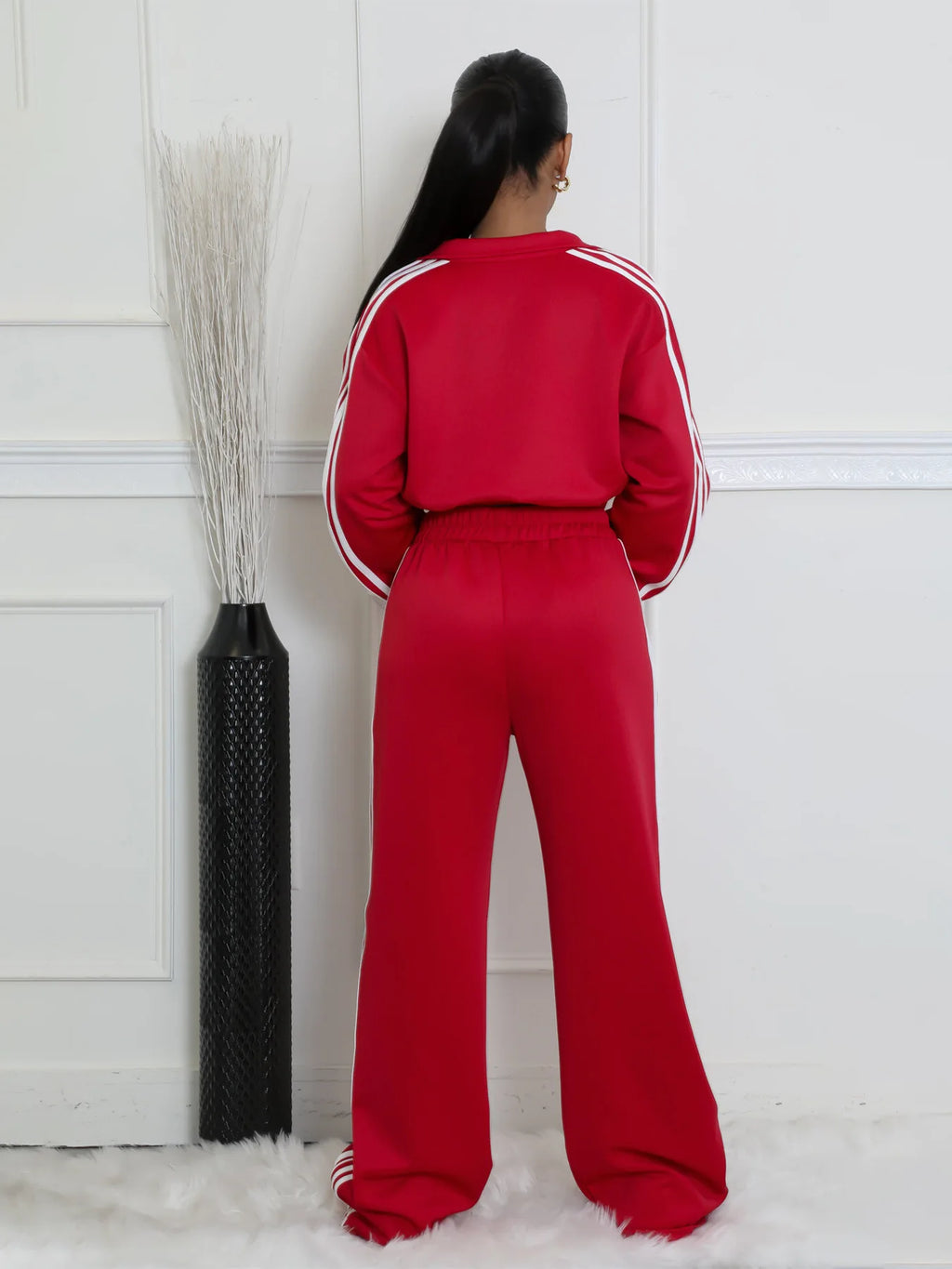 Y2K Striped Jogger Tracksuit Set - 2 Piece