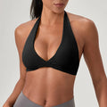 Strappy Padded Sports Bra - Criss Cross Back