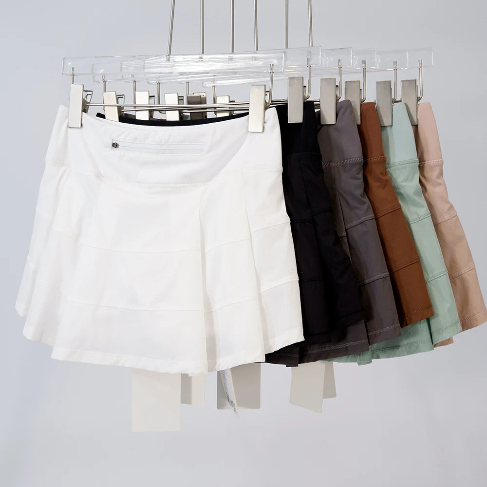 Mid-Waist Tennis Skort - Performance Skirt