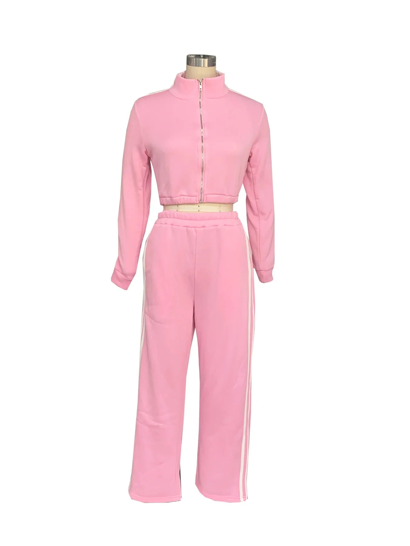 Y2K Striped Jogger Tracksuit Set - 2 Piece
