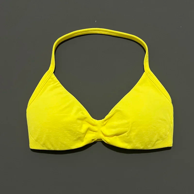 Women's Strappy Halter Sports Bra