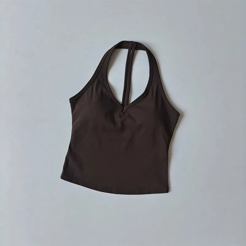 Women's V-Neck T-Strap Sports Bra