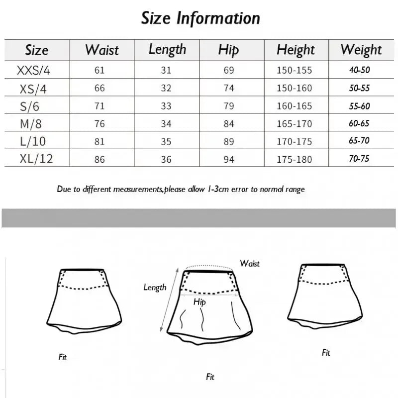 High-Waist Tennis Skort with Zipper Pocket