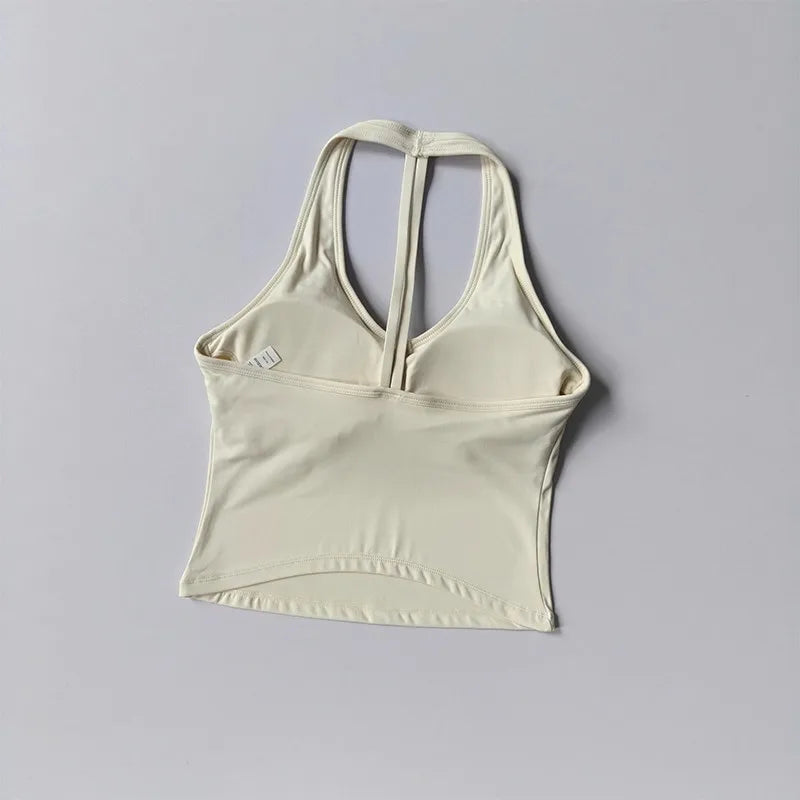 Women's V-Neck T-Strap Sports Bra