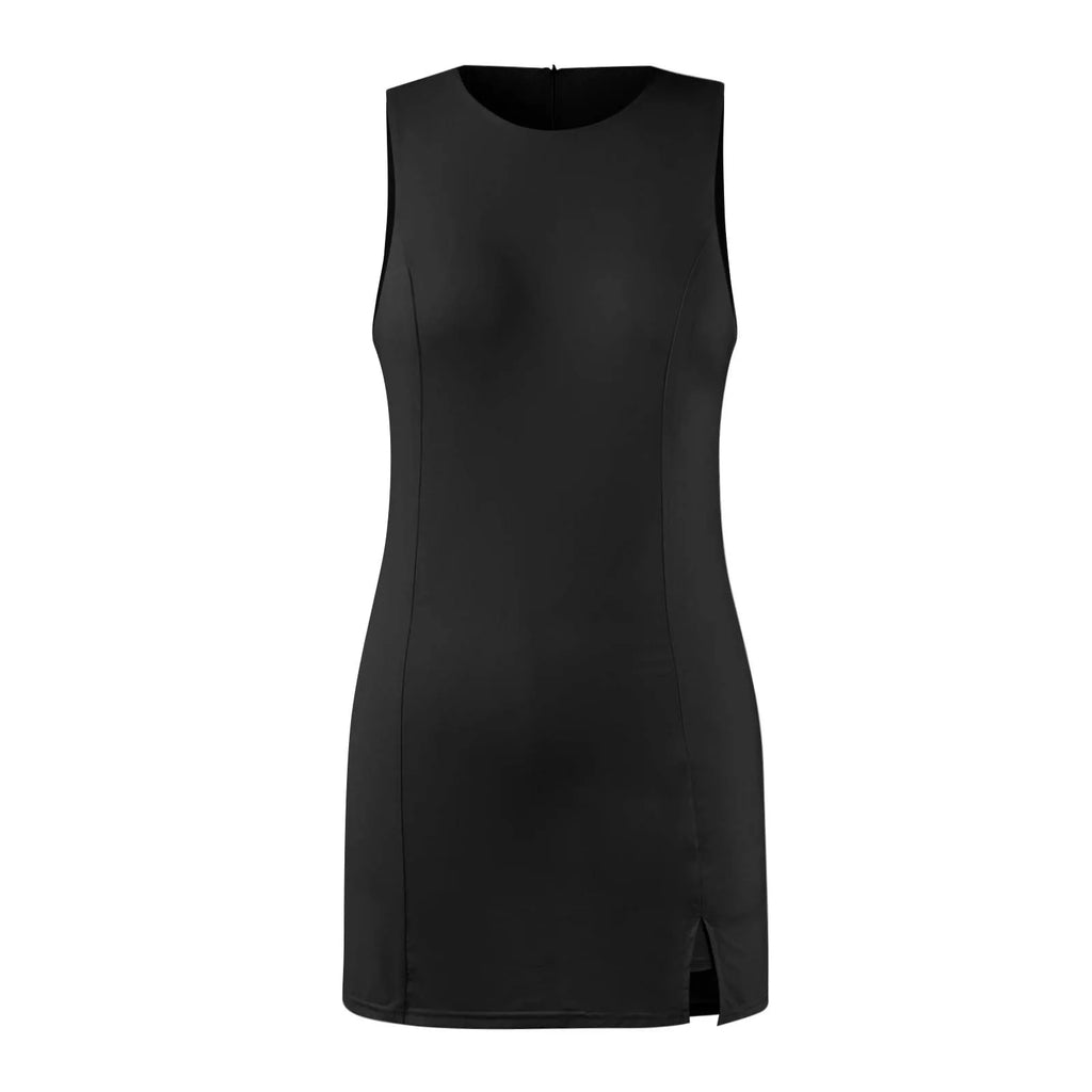 Sleeveless Tennis Dress with Built-In Shorts
