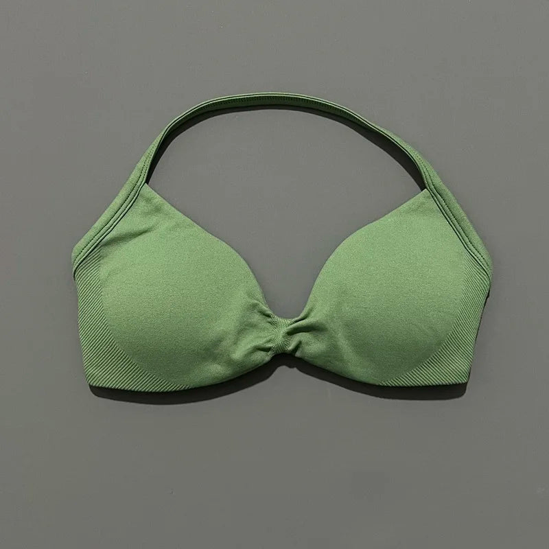 Women's Strappy Halter Sports Bra