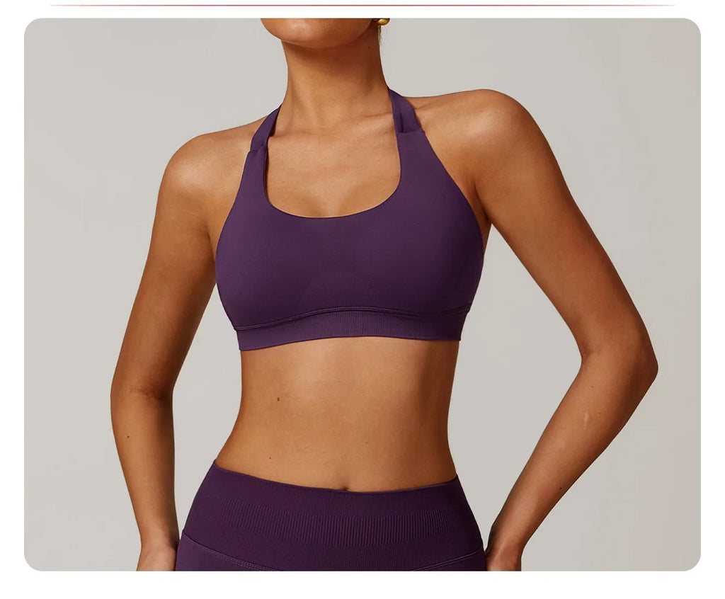 Seamless Halter Bra & Leggings Set