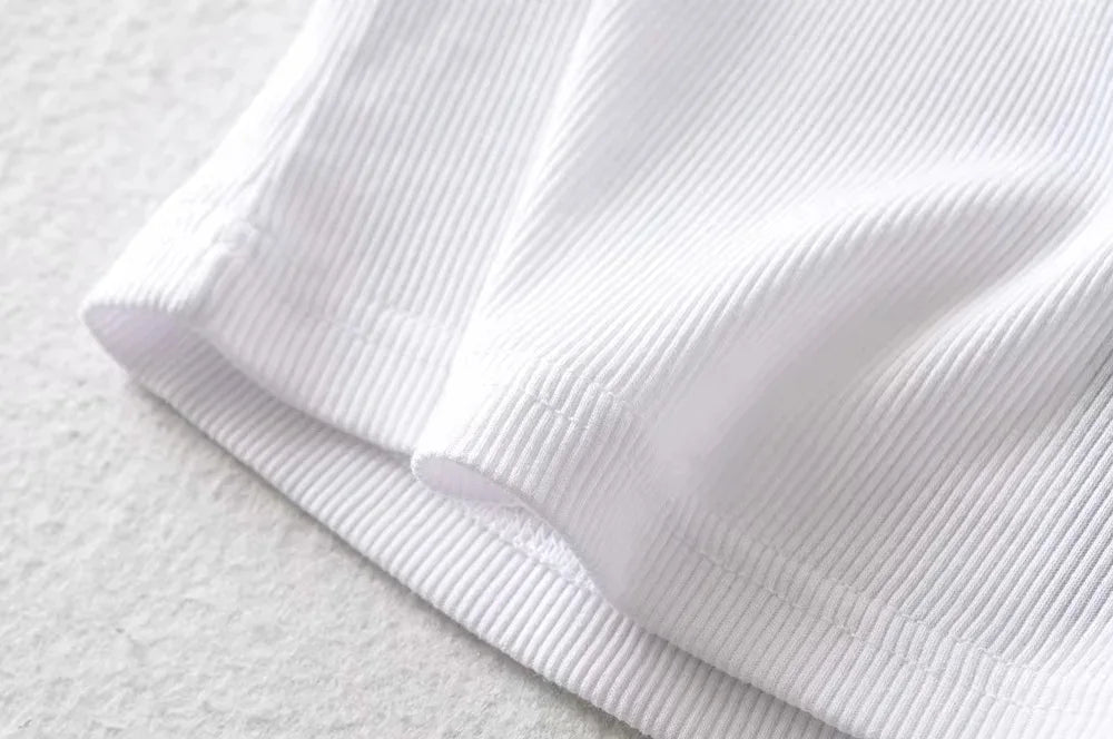 Women's Slim-Fit Short Sleeve Crop Top