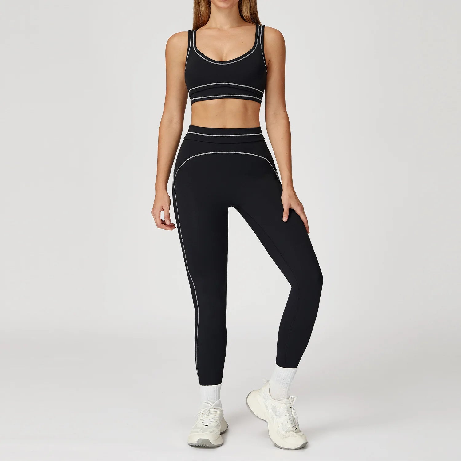 High-Waist Tracksuit Yoga Set - 2 Piece