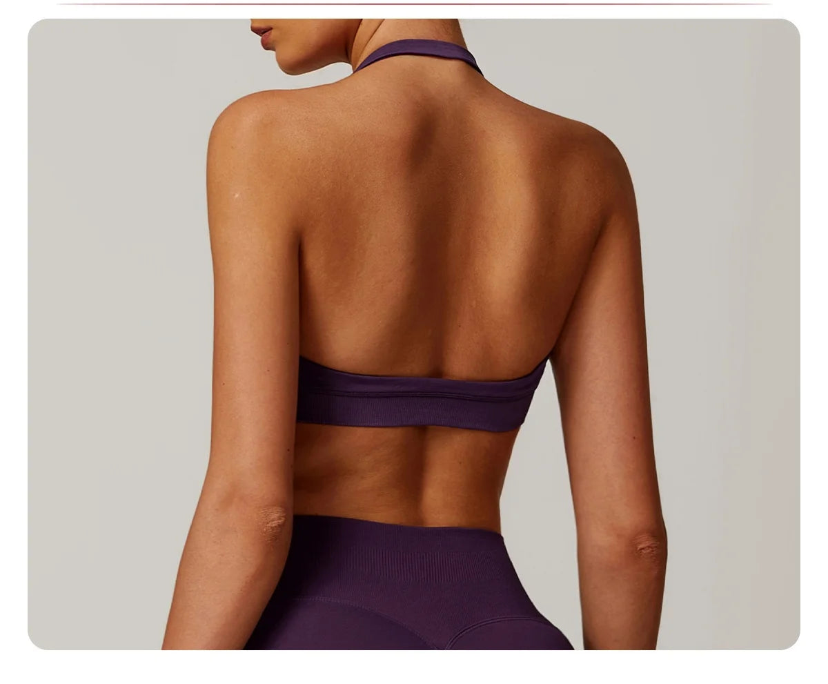 Seamless Halter Bra & Leggings Set