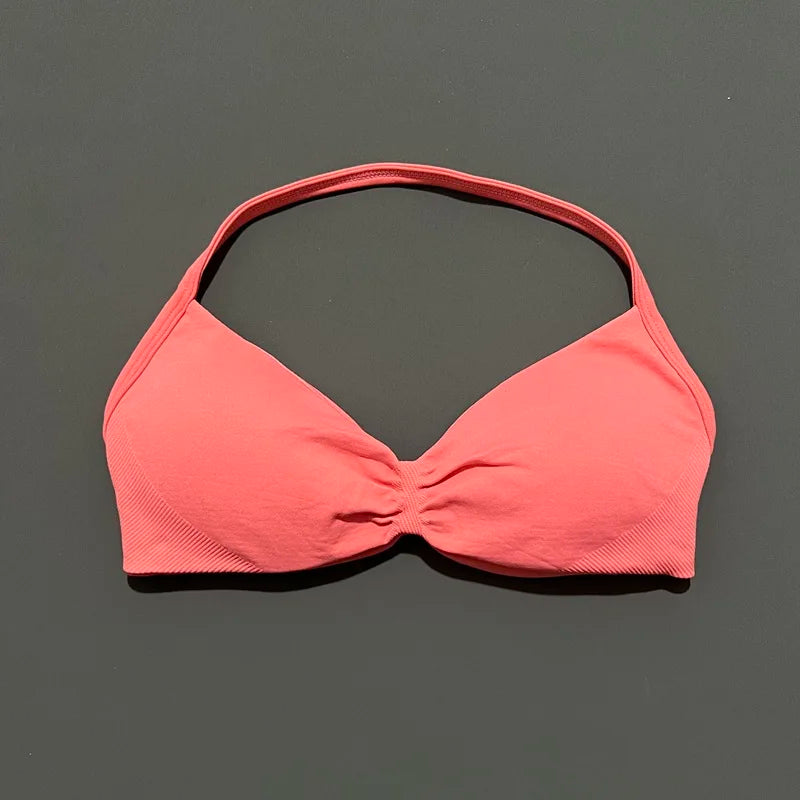 Women's Strappy Halter Sports Bra