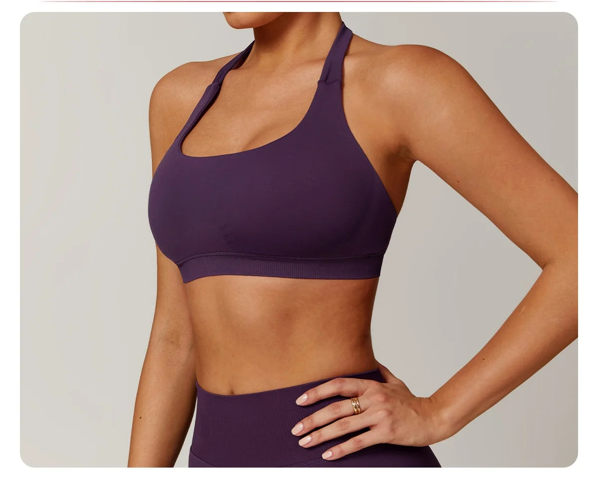 Seamless Halter Bra & Leggings Set