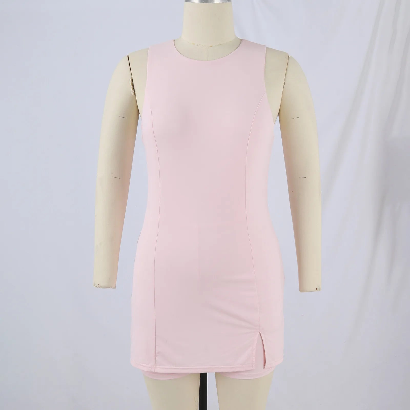 Sleeveless Tennis Dress with Built-In Shorts