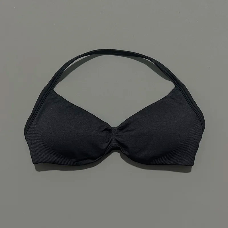 Women's Strappy Halter Sports Bra