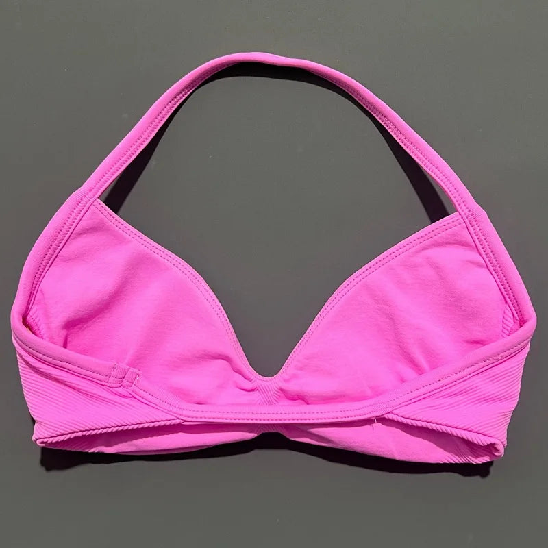 Women's Strappy Halter Sports Bra