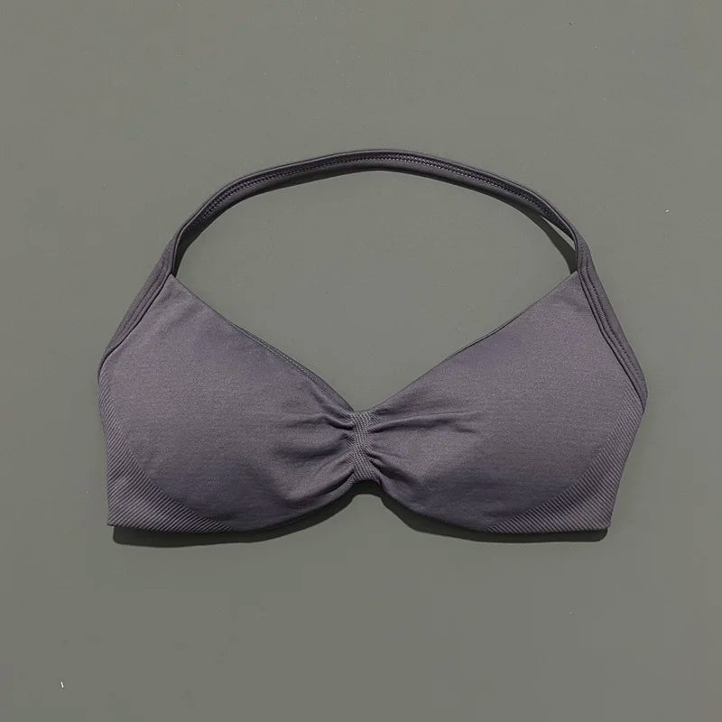 Women's Strappy Halter Sports Bra