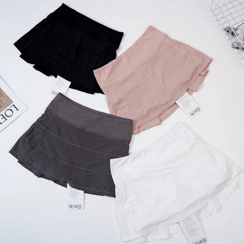 Mid-Waist Tennis Skort - Performance Skirt