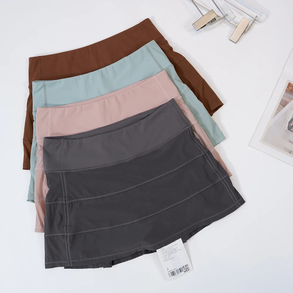 Mid-Waist Tennis Skort - Performance Skirt