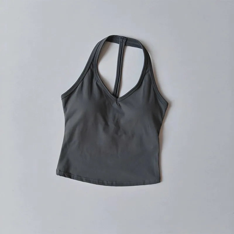 Women's V-Neck T-Strap Sports Bra