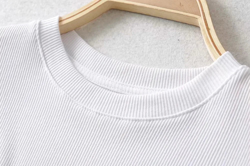 Women's Slim-Fit Short Sleeve Crop Top