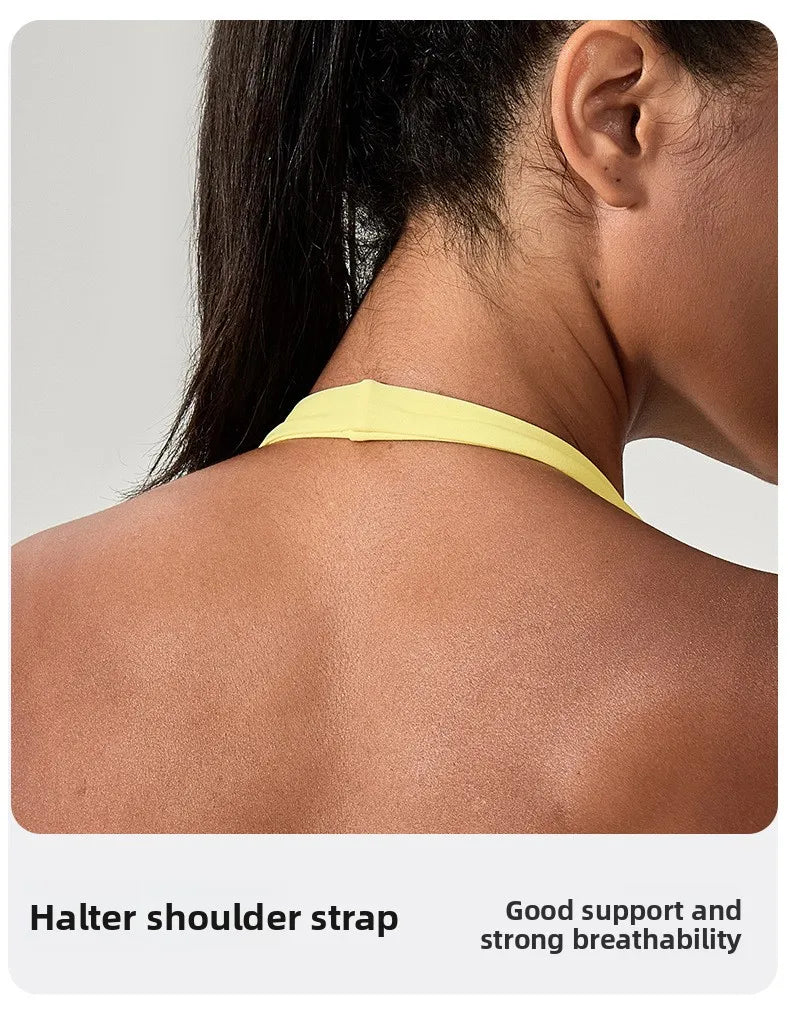 Strappy Padded Sports Bra - Criss Cross Back