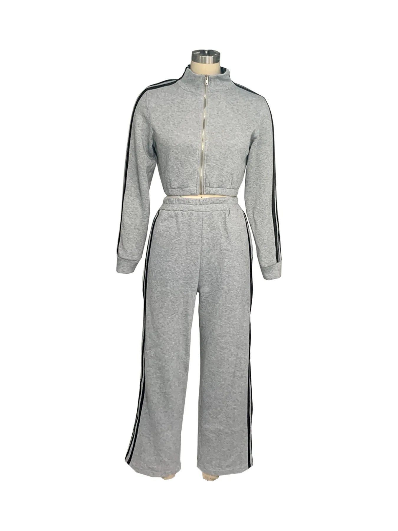 Y2K Striped Jogger Tracksuit Set - 2 Piece
