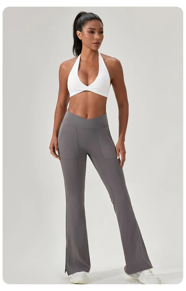 Strappy Padded Sports Bra - Criss Cross Back