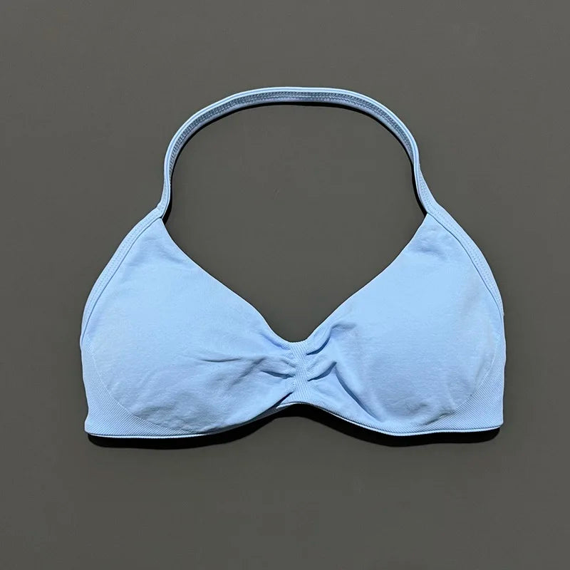 Women's Strappy Halter Sports Bra