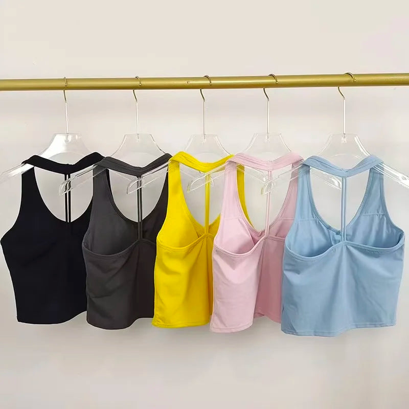 Women's V-Neck T-Strap Sports Bra