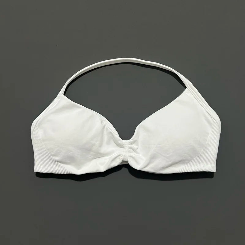 Women's Strappy Halter Sports Bra