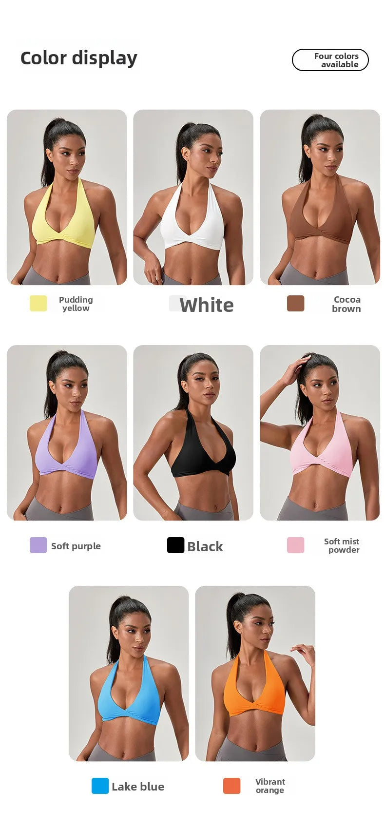 Strappy Padded Sports Bra - Criss Cross Back