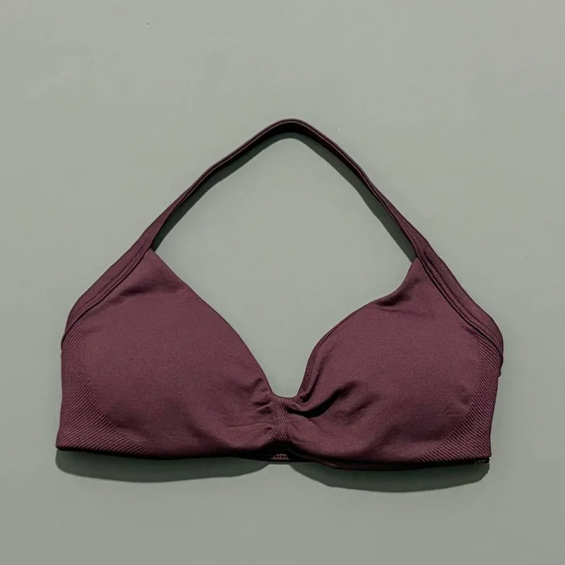 Women's Strappy Halter Sports Bra