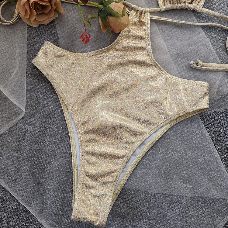 Gold Foil Stamped Bikini - 2 Piece Swimwear Set