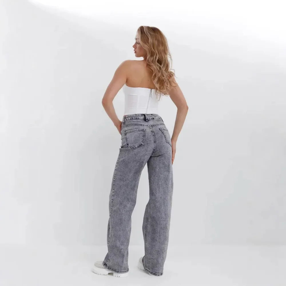 High-Waisted Wide-Leg Jeans for Women